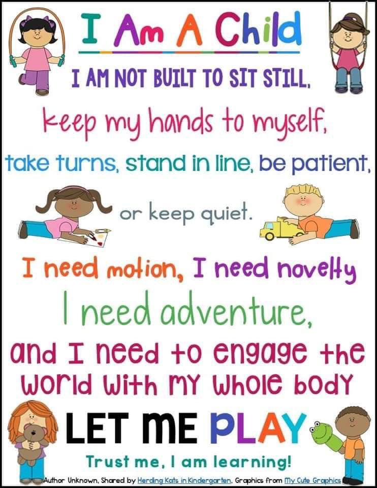 Let them PLAY. It’s time well invested!
Skills learned during play transfer to the academics and foster risk taking and self confidence. Play is not a luxury, it’s a necessity. It’s the highest form of learning. 🙌💫💕