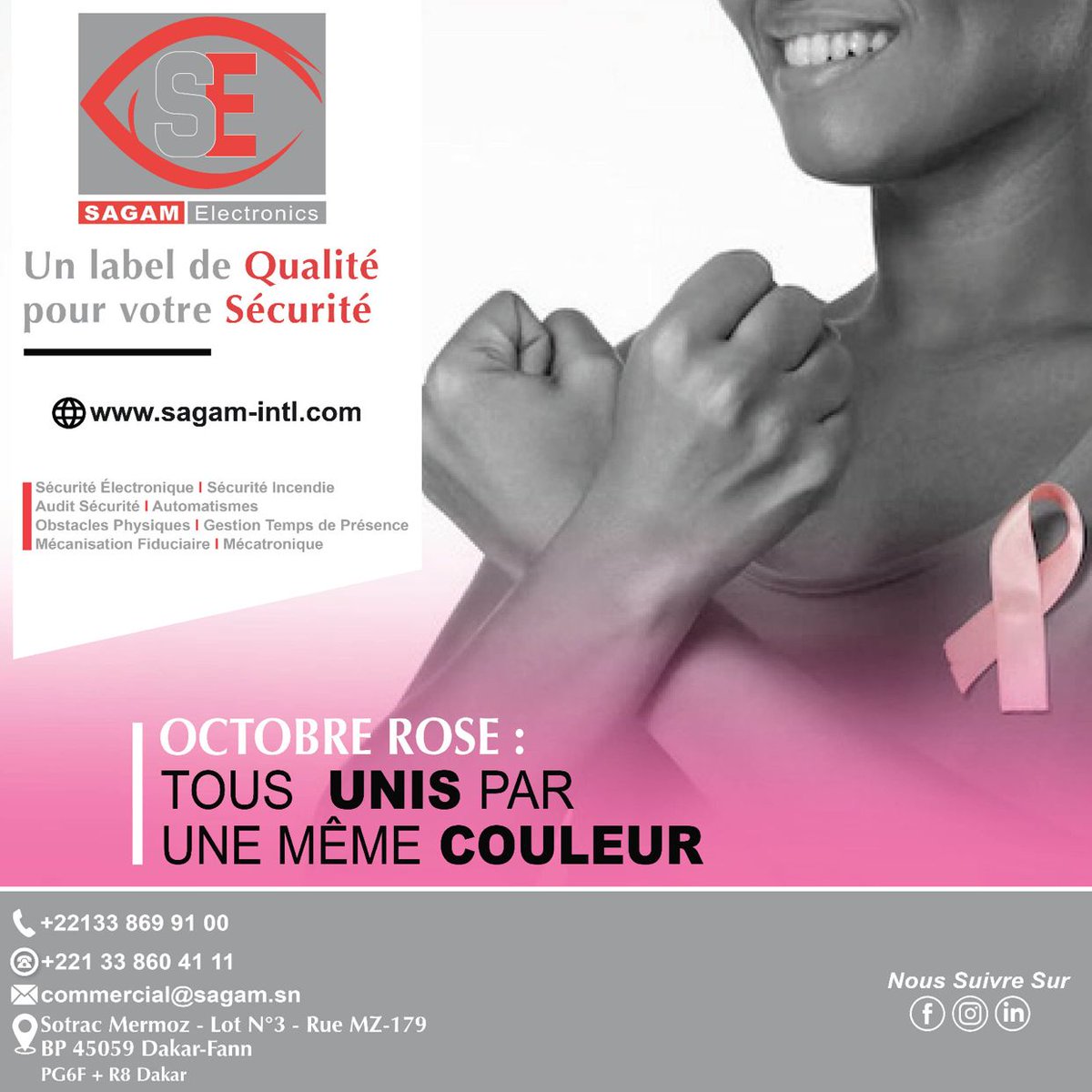 sagam_elec's tweet photo. 🎀 Octobre Rose : Unis pour la lutte contre le cancer du sein 🎀

#OctobreRose #CancerduSein #Prévention #Santé #Soutien #Sécurité #SAGAMElectronics #TousUnis #Solidarité https://t.co/OhICwPAHnZ
