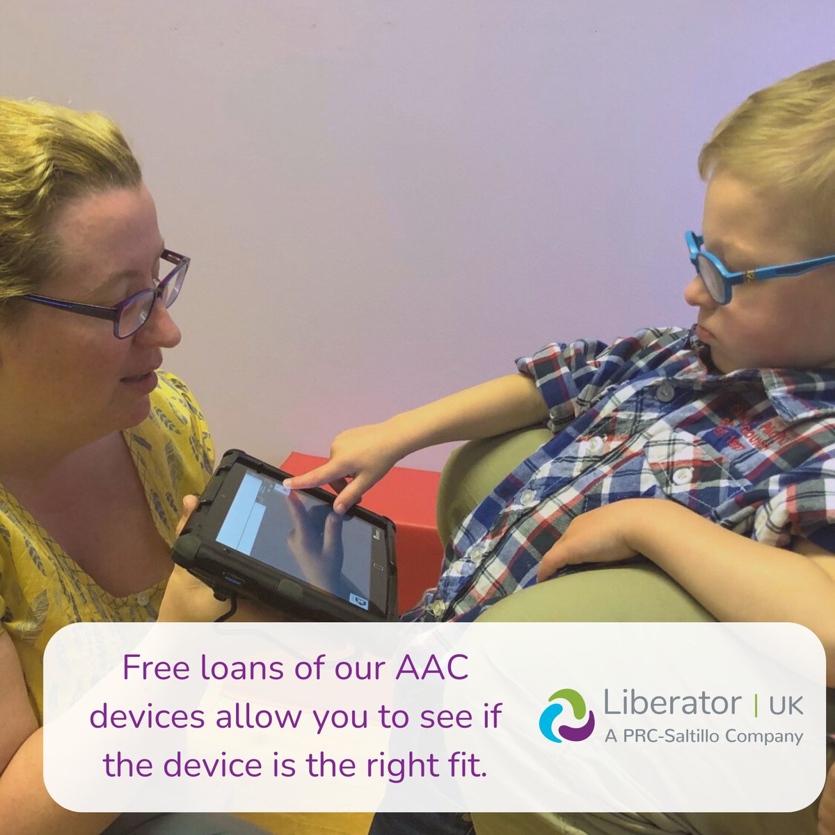 LiberatorLtd's tweet photo. Our free AAC loans are the perfect way to see if a particular device is the right fit for you or the person you care for.
To learn more or discuss a possible loan contact your Regional Consultant.
https://t.co/aViGWGn9GJ
#AACLoans #AACSupport #FreeAACLoans #AACtrial https://t.co/86NdwtCfMw