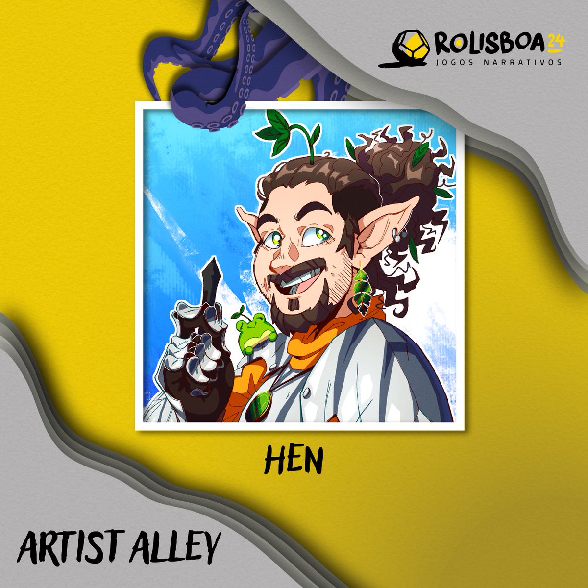 rolisboa's tweet photo. Caros aventureiros, @henturtlettrpg estreia-se na artist-alley da Rolisboa!
#rolisboa #rlx #blx #artistalley #henturtlettrpg https://t.co/ABVre2t0kg