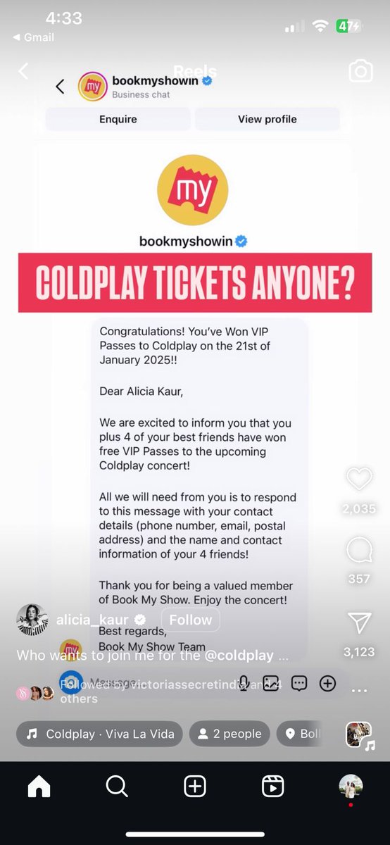 Soumya Bhatt (@soum1508) on Twitter photo Hi <a href="/bookmyshow/">BookMyShow</a> how are influencers getting VIP passes from you guys? What's the criteria for the same cus we have been your "loyal" customers as well and all we got in the name of tickets is ๐ #BookMyShow Hi <a href="/bookmyshow/">BookMyShow</a> how are influencers getting VIP passes from you guys? What's the criteria for the same cus we have been your "loyal" customers as well and all we got in the name of tickets is ๐ #BookMyShow