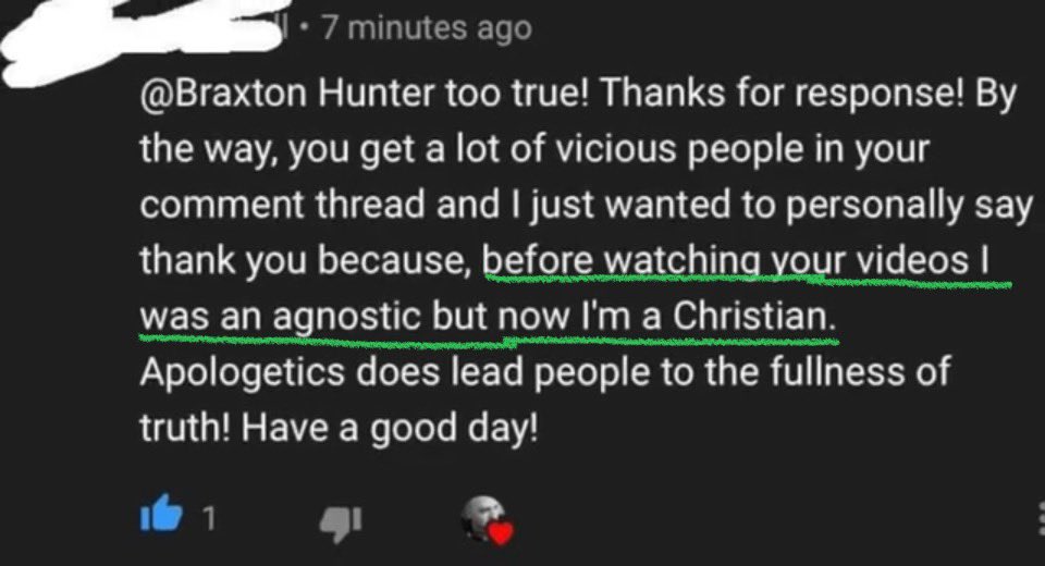 BraxHunter's tweet image. APOLOGETICS ONLY BOLSTERS THE FAITH OF BELIEVERS! Okay…