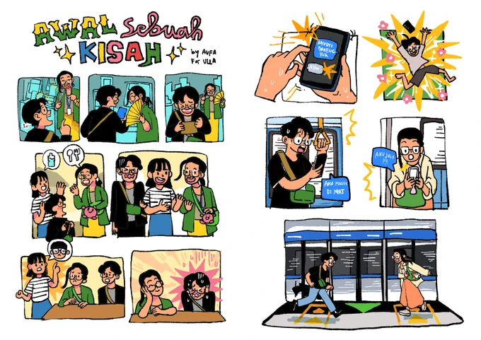 Jadi kemarin aku nembak gebetanku @ullahoops 👉👈 aku bikin komik singkat awal kita ketemu dan momen momen kami saat ngedate pertama kali hehe 