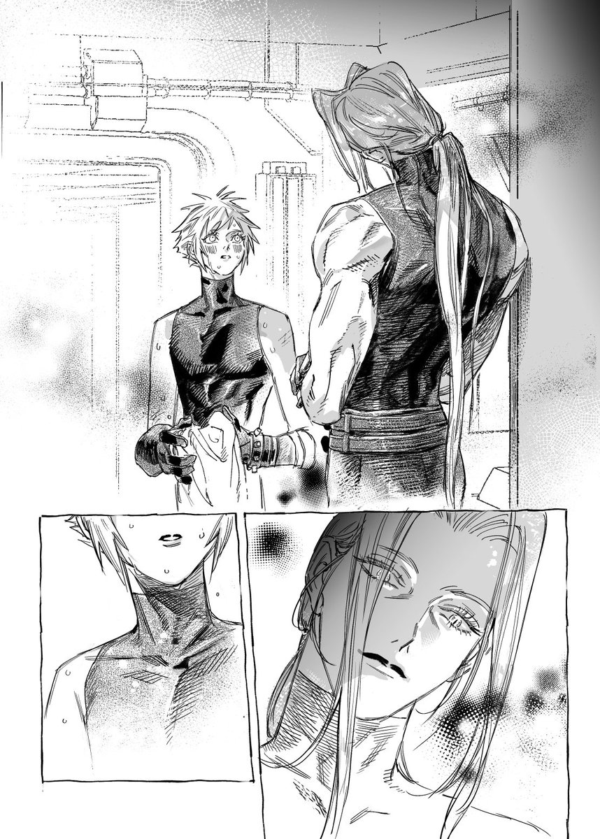 Lvbanshan's tweet image. 神罗1st老是在小兵们训练的时候盯在门口这件事有人有头绪吗😨
 #セフィクラ   #sefikura #SC #萨菲罗斯x克劳德 #FF7