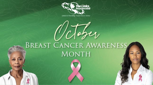 October is Breast Cancer Awareness Month 🌸Have you had your mammogram? Schedule it and remind your sister friends 🌸 Prioritize wellness! #thelinksincorporated #BreastCancerAwarenessMonth