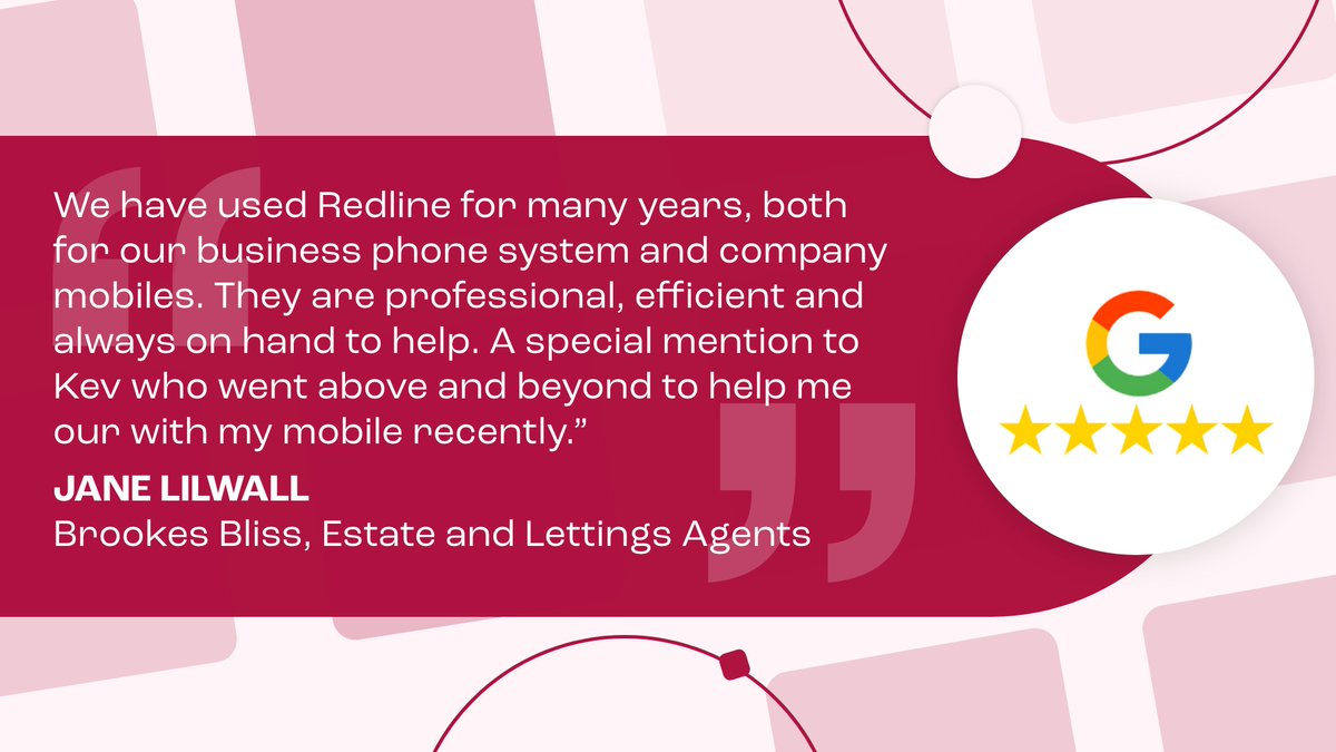 redlinehereford's tweet image. Another 5 ⭐️ review for Redline. We are thrilled to share our wonderful review from Jane at Brookes Bliss Estate and Lettings Agents, a customer who has worked with Redline for many years. Swipe to read the review! redlinetele.com/contact-us/ #RedlineTelecom #BusinessPhoneSystem