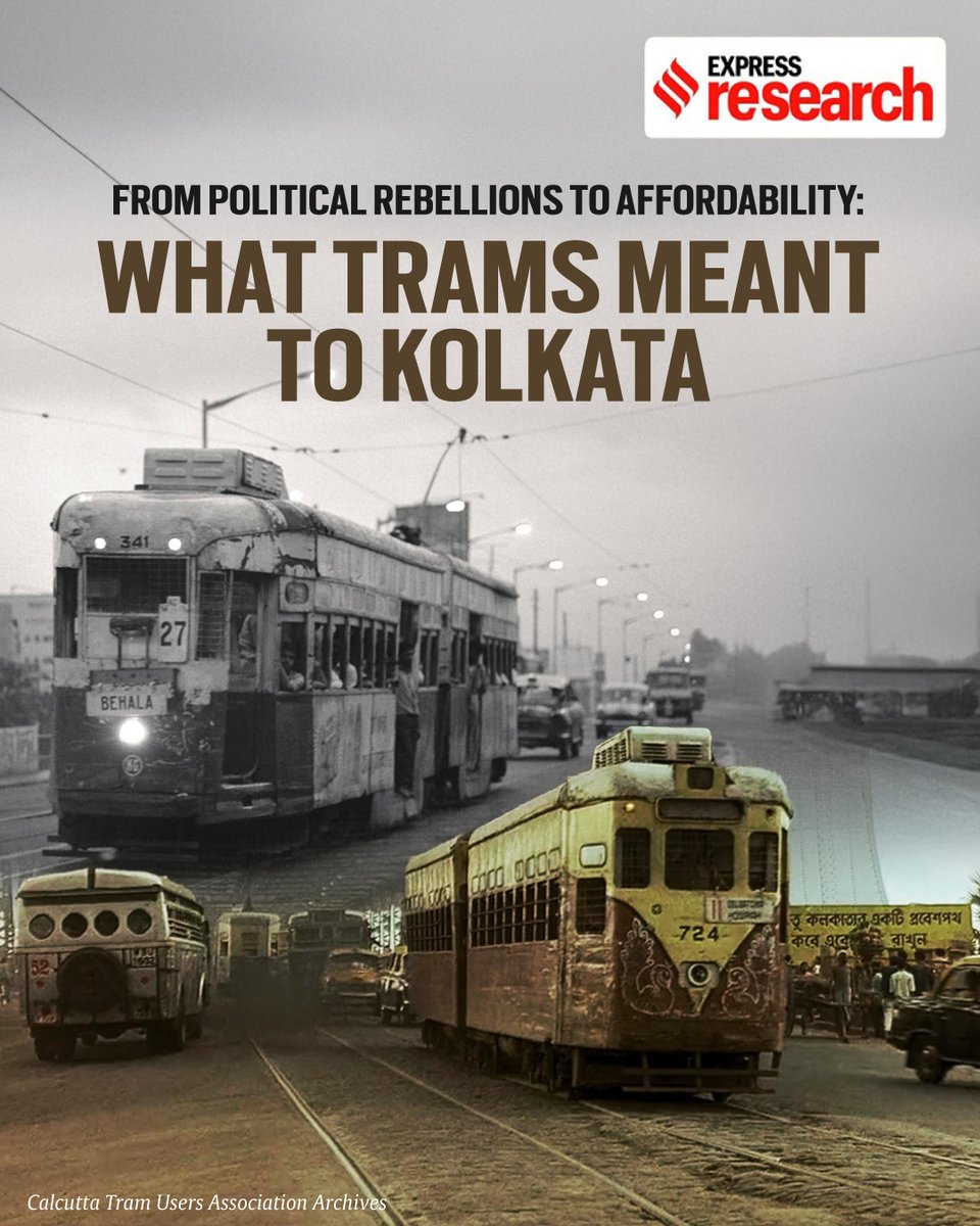 IndianExpress's tweet photo. Up next on #ExpressResearch, the story of the trams and what they meant to Kolkata
https://t.co/spVcnVsyBF https://t.co/75ncjeUfPz