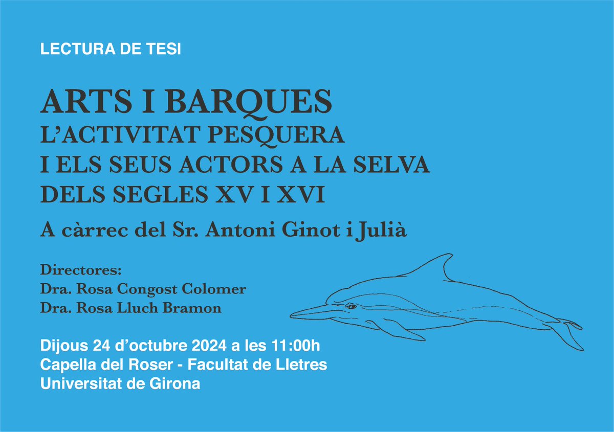 El proper 24 d'octubre defenso la tesi (per fi!!!), serà a mes 11h a la Capella del Roser de la <a href="/UdGLletres/">Facultat de Lletres UdG</a>. També es podrà seguir online a través d'aquest enllaç: teams.microsoft.com/l/meetup-join/…