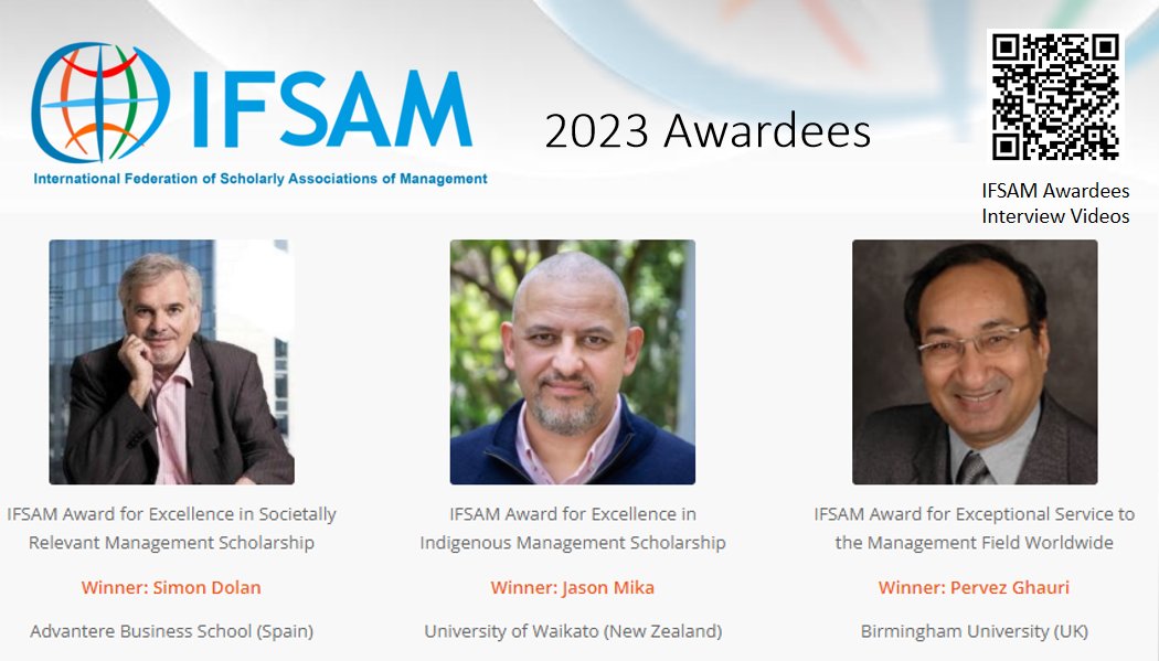 We are thrilled to highlight the outstanding contributions of 2023 IFSAM Award winners through exclusive interview videos. Join us in honoring their achievements and insights. Scan the QR code or Check out the interviews here: ifsam.org/blog/2024/03/1…