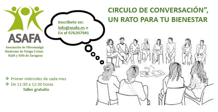 Comenzaremos con una nueva actividad  diseñada para vuestro bienestar: el "Círculo de Conversación, un rato para ti bienestar". Esta iniciativa se llevará a cabo el primer miércoles de cada mes en un horario cómodo de 11:30 a 12:30 h.