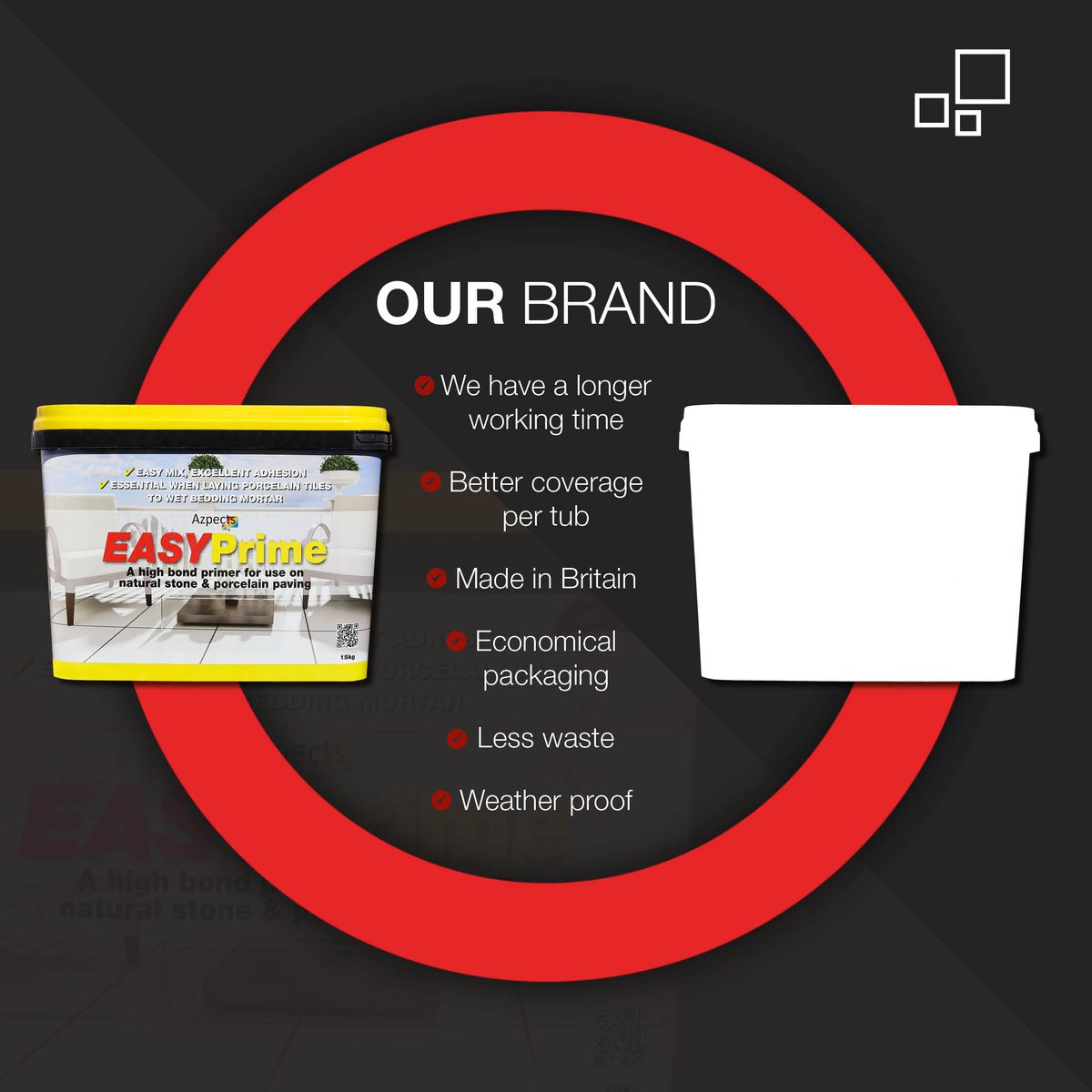 AzpectsLtd's tweet image. OUR BRAND

👉🏽 EASYPrime

✅ We have a longer working time
✅ Better coverage per tub
✅ Made in Britain
✅ Economical packaging
✅ Less waste
✅ Weatherproof

To find out more about this product, visit us at azpects.co.uk

#EASYPrime #Azpects #ProductComparison