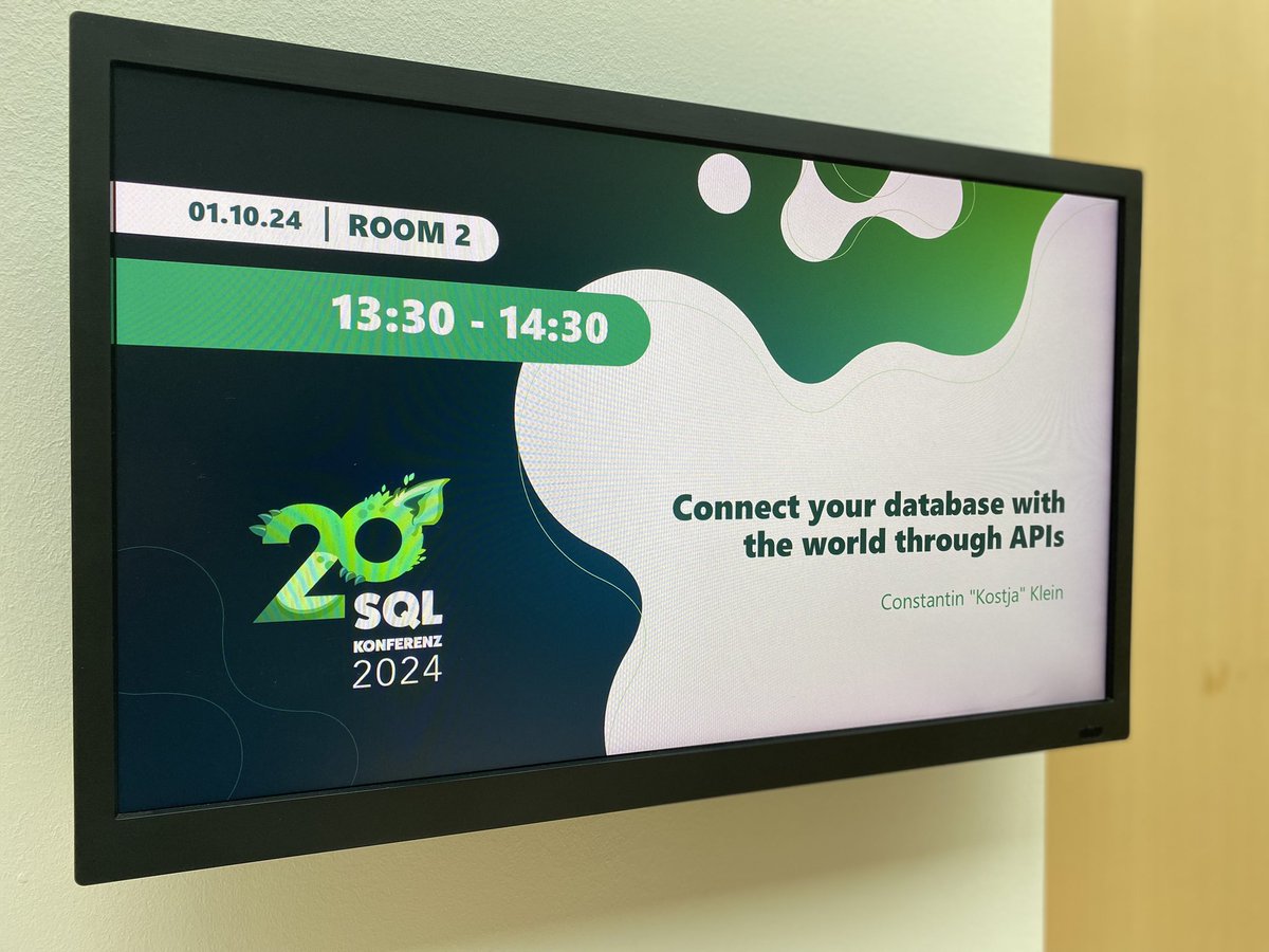 Next up in room 2 at #SQLKonferenz - come by if you want to learn about #APIs with #AzureSQL and #DataAPIBuilder