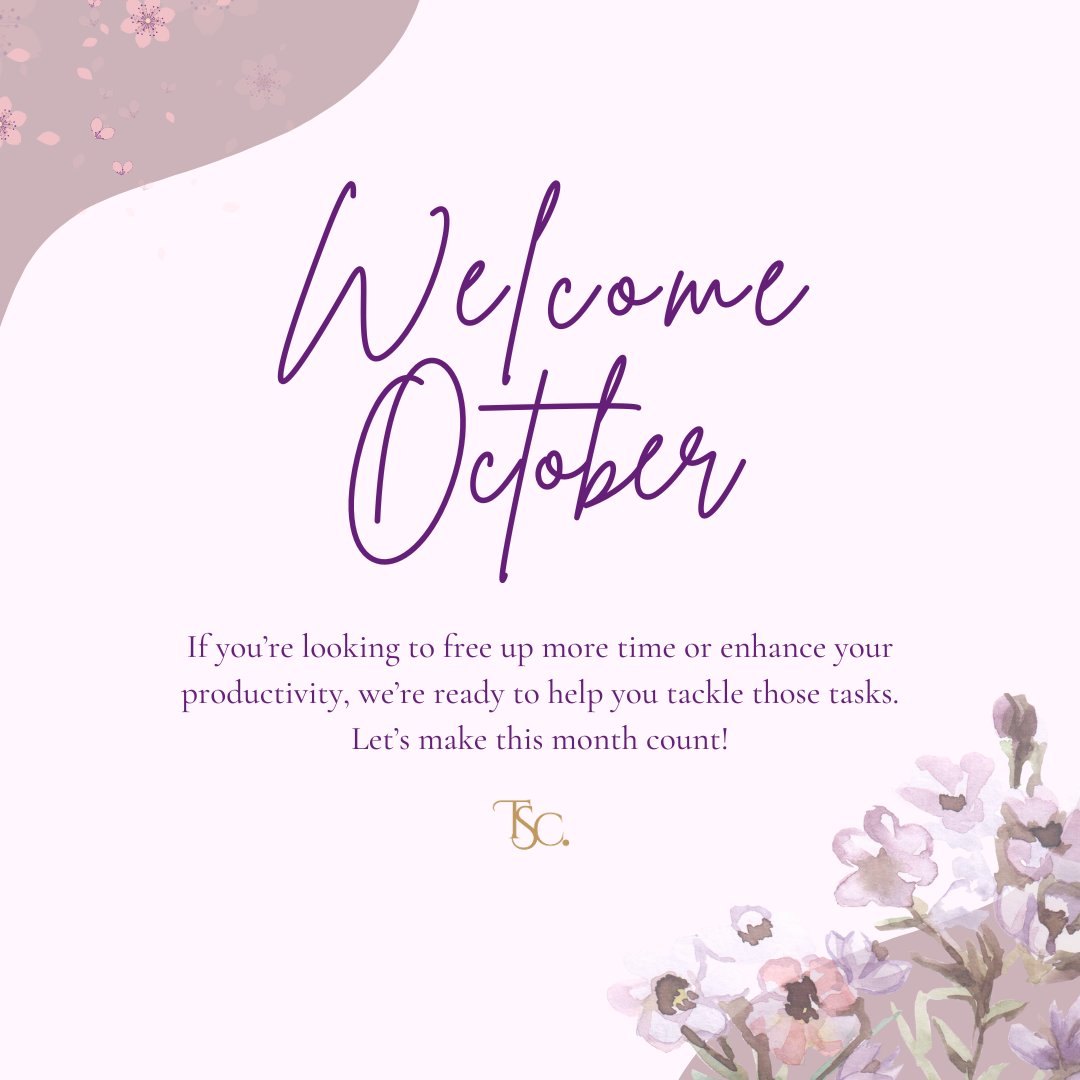 supervirtualsco's tweet photo. It’s October and we hope this month ushers in maximum productivity and the best work-life balance for you! 🥳

Remember that we’re always available to help you with both of these by offering our expert virtual assistance services to you.

#october2024 #newmonthpost #TSC https://t.co/Z0isXbwJ7T