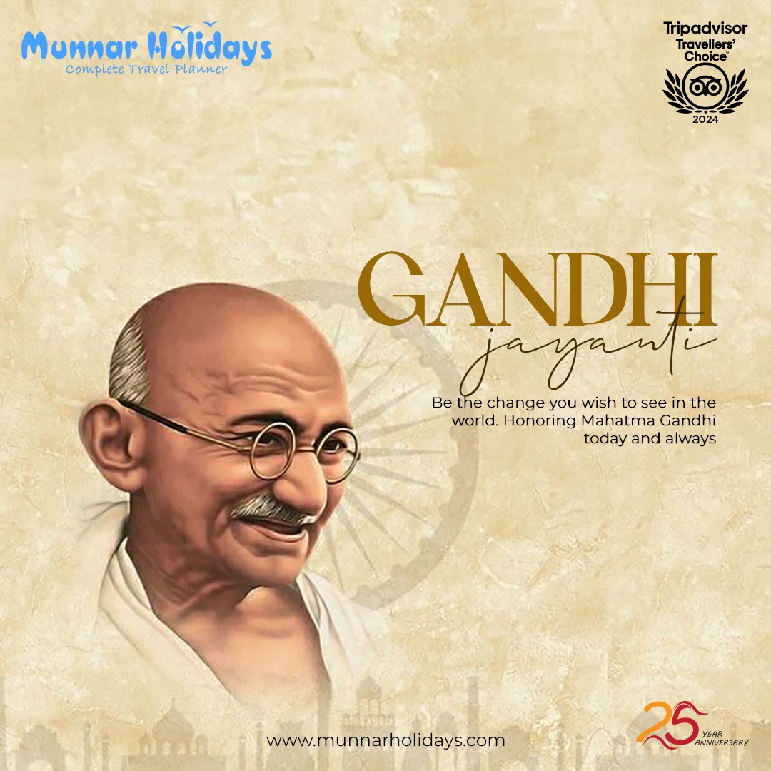 munnarholidays2's tweet photo. A timeless reminder to 'Be the change you wish to see in the world.' Let us uphold the values of peace, truth, and non-violence today and always.

Munnar Holidays
+91 94472 20025 
+91 94470 31826
info@munnarholidays.com

#GandhiJayanti #MahatmaGandhi #FatherOfTheNation https://t.co/eIeNUpmyJp