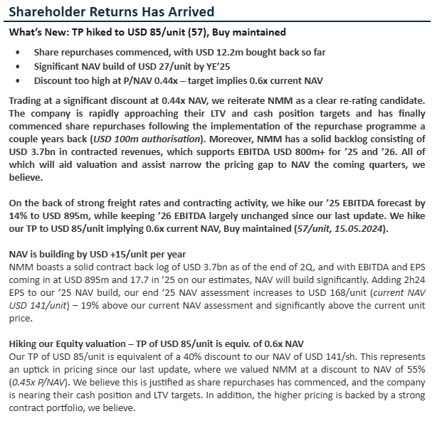 charlesbonnerjr's tweet photo. Fearnleys out with continued bull thesis on $NMM

cc: @CorneliaLake https://t.co/NTOMFCX3wR