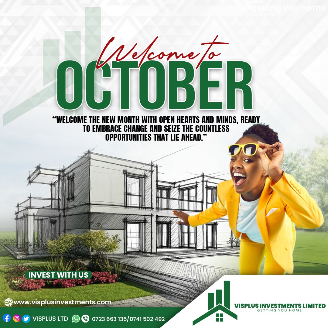 VISPLUSLTD's tweet image. New month, fresh starts! Invest in a 50X100 today for a thriving tomorrow. Let’s make every moment count this October! Turn your dreams into lasting assets. Call/text us at +254723663135 to book for a site visit. #HappyNewMonth #newmonthdeals🔥