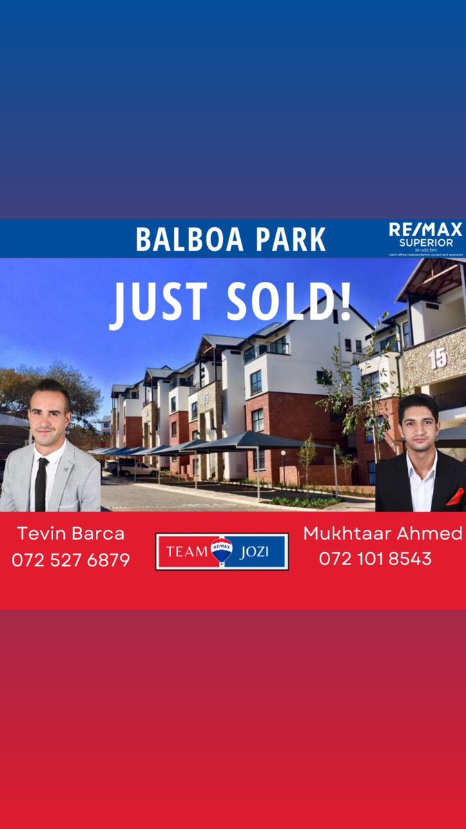 tevindemelo's tweet image. #remax #selling #sold #home #johannesburg #trustedadvisor # passion #property #people #teamjozi