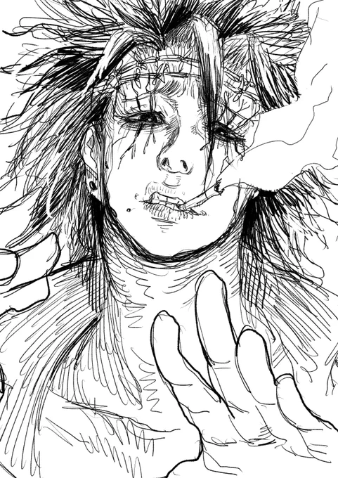 昔描いた殺島。 