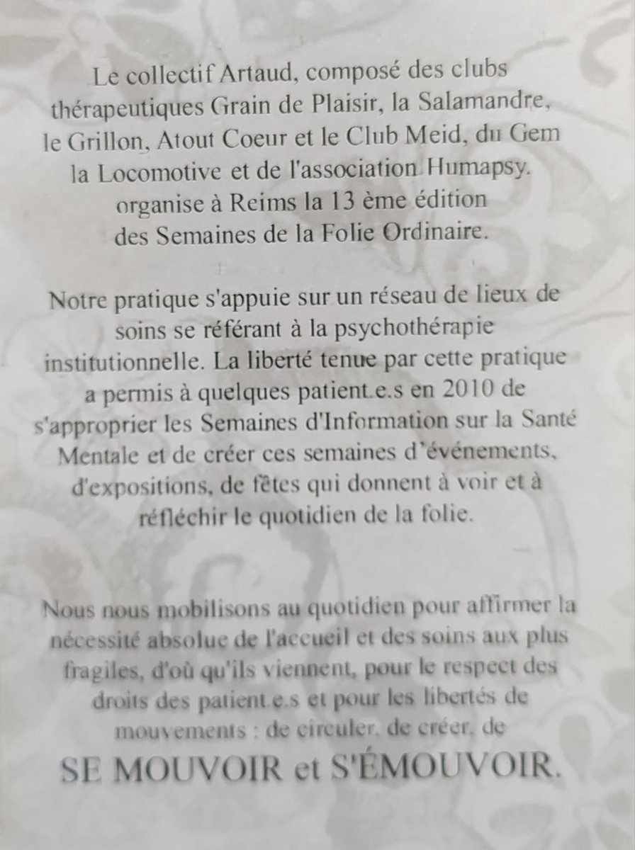 Humapsy1's tweet photo. Semaines De La Folie Ordinaire à #Reims , une exposition jusqu'au 17 oct, dans le cadre des #SISM. à Reims de 09h à 22h au 122 bis rue du Barbâtre. #SDLFO #Psychiatrie #SISM #StopHopsyweb https://t.co/zrwLBG4gzH