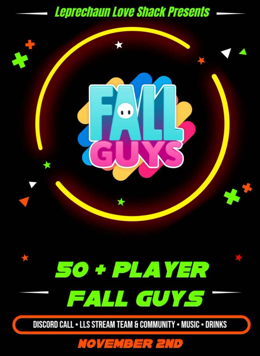 💚🤍🧡

LLS Stream Team Presents,

A Fallguys Event,

50+ Players, spaces are already running low,

Reserve a place in Discord to join us.

💚🤍🧡

#FallGuys 
#EVENT 
#events 
#community 
#twitch 
#JoinUs 
#EpicGames 
#SaveTheDate