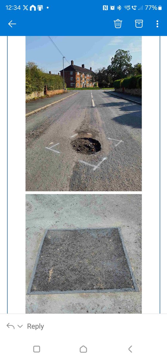 AlSandiford87's tweet image. I&apos;m glad that I&apos;ve had this huge pothole repaired on Greenacres Avenue. #gettingthingsdone #workingforyou
