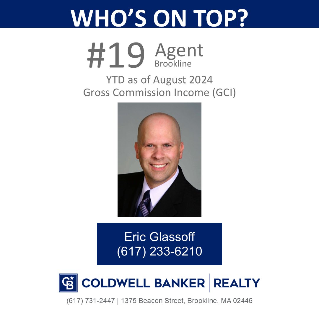 ericglassoff's tweet photo. So thankful and honored to be ranked #19 out of 4500 Coldwell Banker agents. 

I love what I do. https://t.co/uJzYO5ySk8