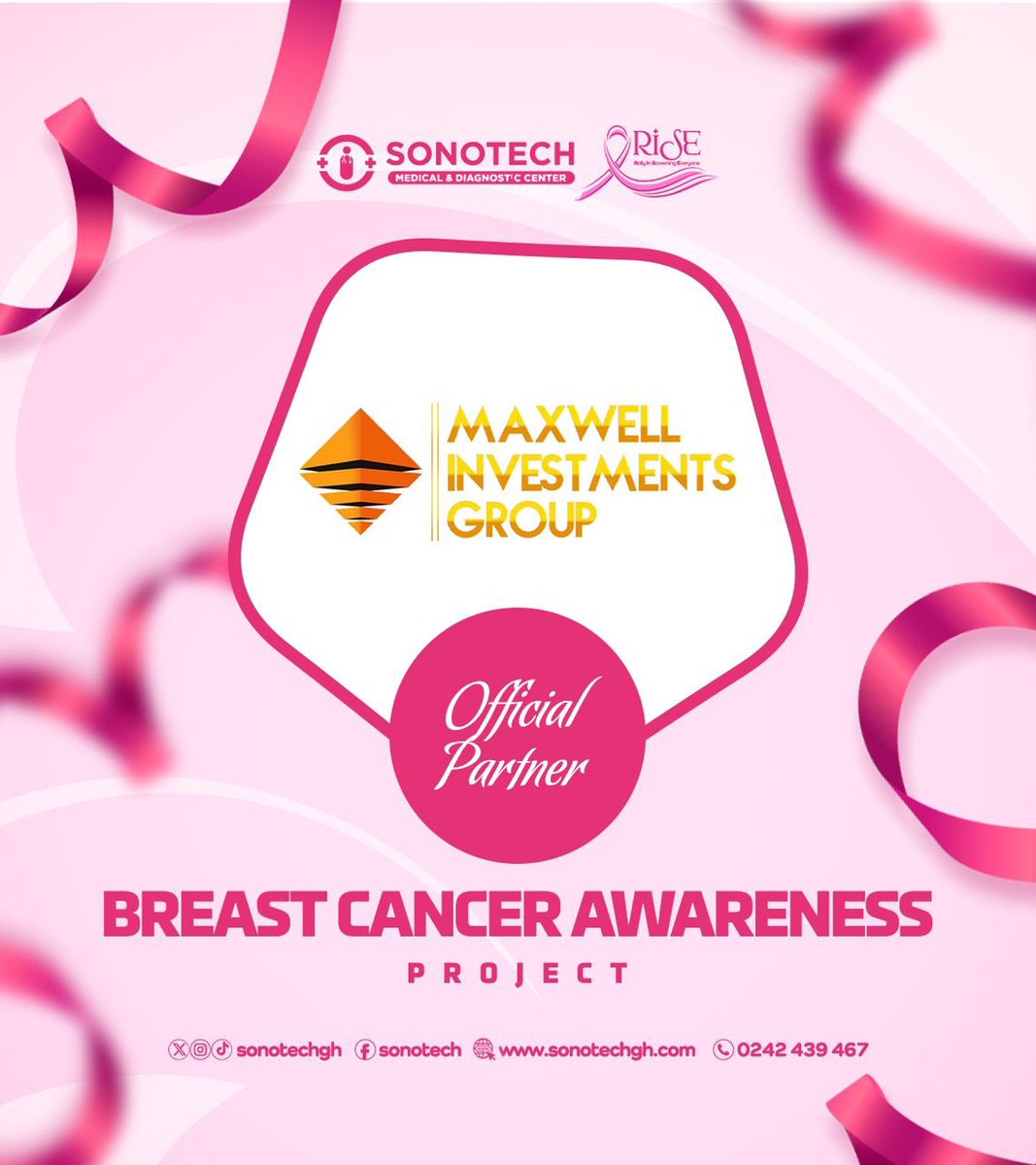 maxwell_inv's tweet photo. 🎗 Together, We Can Make a Difference! 🎗
Maxwell Investments Group is proud to partner with Sonotech Medical & Diagnostic Center for the Breast Cancer Awareness Project. 💪💖
#BreastCancerAwareness #MaxwellInvestmentsGroup #Sonotech #EarlyDetectionSavesLives #HealthIsWealth https://t.co/BkmSaTsMNy