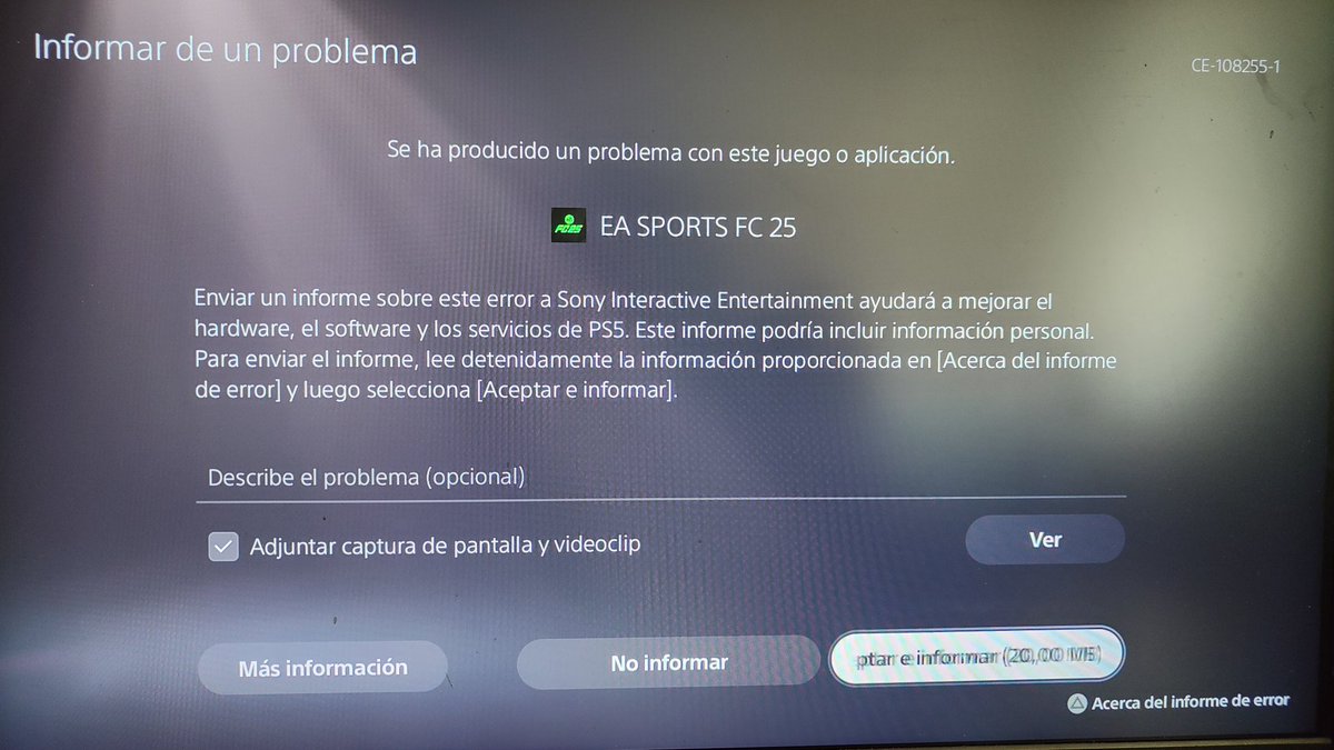alfonsoavt's tweet photo. @boey_inthehood @EASFCDirect @easportsfcfr @EAFrance @EASPORTSFC I have the same crash in ps5 @EASPORTSFC @easportsfces @DjMaRiiO https://t.co/b9eAFzswKW