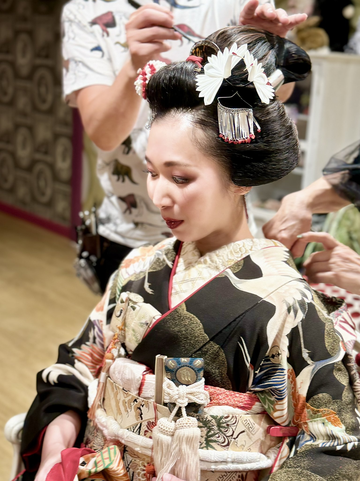 京都おはりばこ はなころも はんくすビラかんざしセット つまみ細工 簪 髪飾り 京都おはりばこ はなころも はんくすビラかんざしセット つまみ