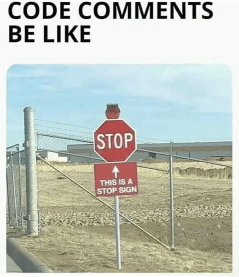 evergreengineer's tweet image. This is a joke about bad code comments