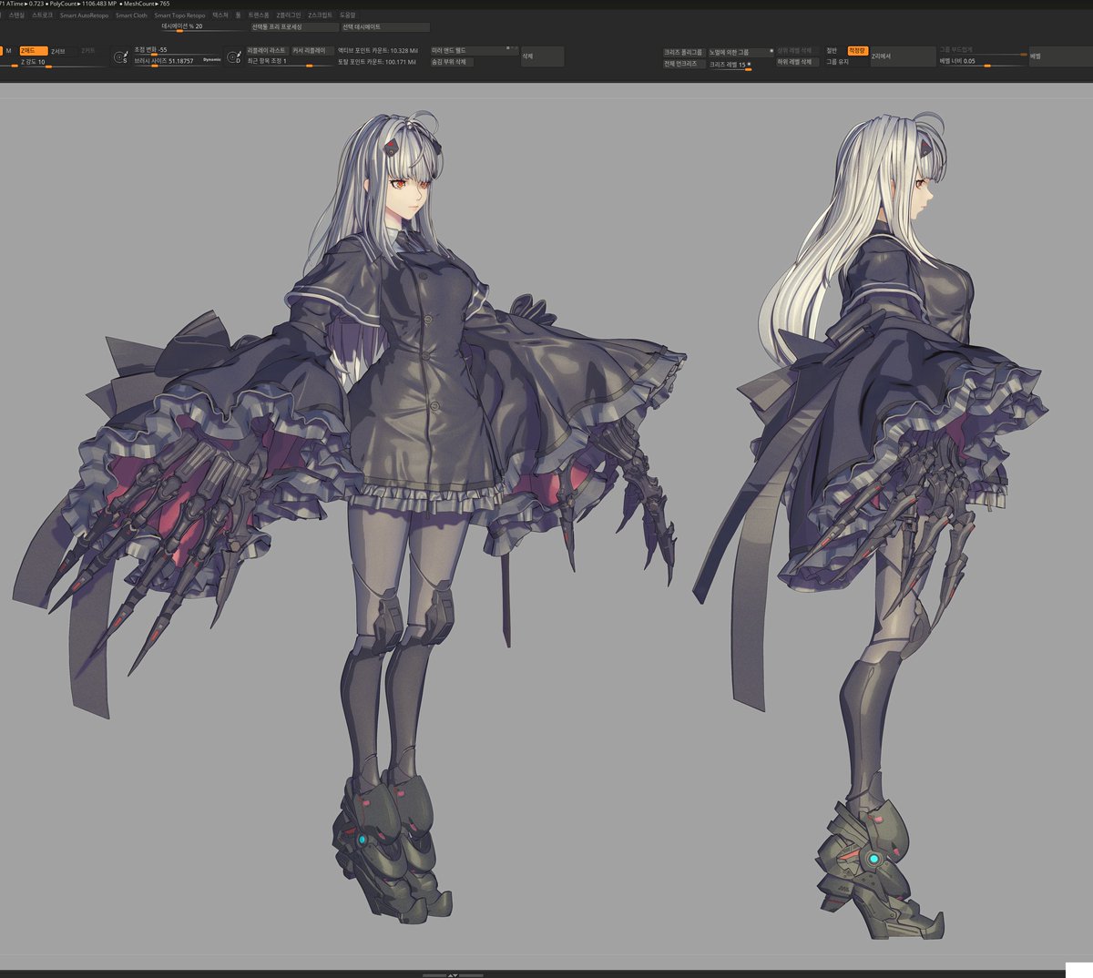 kuro_bong's tweet photo. wip🧛‍♀️디테일 언제 다올리냐... BPR + NPR🩻
#ZBRUSH #4GROUND9 https://t.co/cJcUQZQJ6j