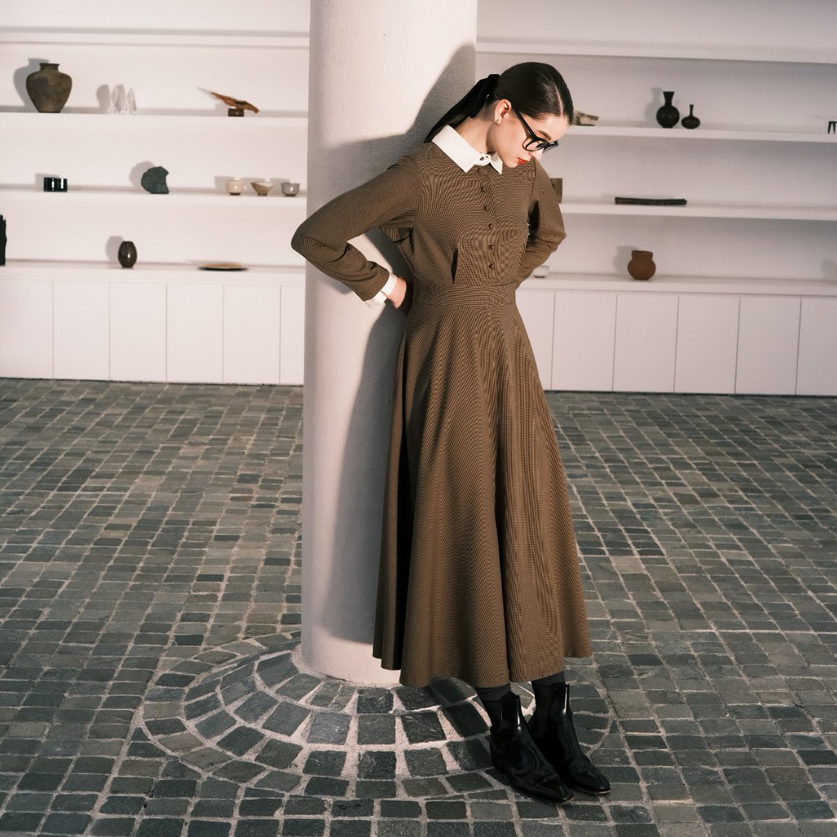 foufouイージーガンクラブチェックワンピース　1 ≪通常販売≫gunclub check flare onepiece（ガンクラブチェックフレ