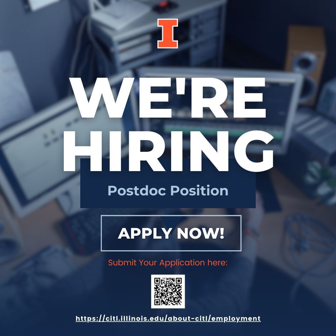 CITL Illinois (@citlillinois) on Twitter photo CITL at the U. of I. has a Postdoc Position in "AI and Accessible Course Design" for someone interested in advancing instructional technology in an inclusive environment through collaborative partnerships within the university. <a href="/iSchoolUI/">iSchool at Illinois</a>
For more info: buff.ly/3XSwYGC CITL at the U. of I. has a Postdoc Position in "AI and Accessible Course Design" for someone interested in advancing instructional technology in an inclusive environment through collaborative partnerships within the university. <a href="/iSchoolUI/">iSchool at Illinois</a>
For more info: buff.ly/3XSwYGC