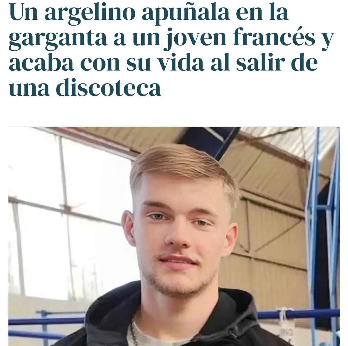 frenteobreroesp's tweet photo. 🔴#FRANCIA || No son “casos aislados”

Hace una semana un marroquí asesinó a Philippine y ahora un argelino ha apuñalado a un joven francés acabando con su vida.

Europa tiene un grave problema, es hora de alzar la voz. https://t.co/voYU4ghsqm