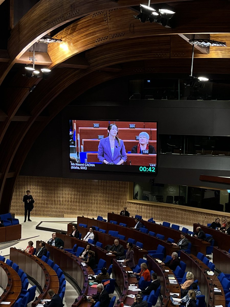 MaltaCoE's tweet photo. Today, SG @alain_berset addressed @PACE_News for the first time to outline his vision &amp; the strategic priorities of his mandate. 🇪🇺
🇲🇹 MP @naomicachia took the floor to congratulate him &amp; reiterate the importance of ensuring that young people are @ the heart of the work of @coe. https://t.co/pTyOvHXF8r