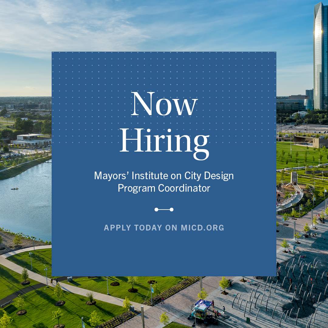 Mayors' Institute on City Design (@micddotorg) on Twitter photo Join our small team! The Mayors' Institute on City Design is hiring a program coordinator. This critical staff member helps put on high-quality MICD events, manages MICD communications, and helps us to "lead with design." <a href="/usmayors/">U.S. Mayors</a> <a href="/NEAarts/">Nat'l Endow f/t Arts</a> zurl.co/ClNk Join our small team! The Mayors' Institute on City Design is hiring a program coordinator. This critical staff member helps put on high-quality MICD events, manages MICD communications, and helps us to "lead with design." <a href="/usmayors/">U.S. Mayors</a> <a href="/NEAarts/">Nat'l Endow f/t Arts</a> zurl.co/ClNk