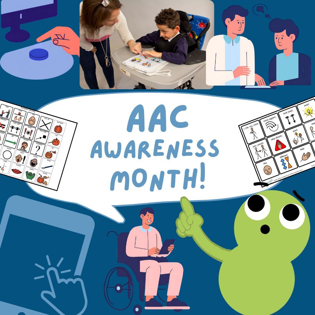 October is #AACAwarenessMonth!

This month is a chance to celebrate all thing around AAC and AT and the people who use these to communicate! 💬

This year's theme is 'Vibes of AAC: Check it Out!' so make sure to share your AAC stories and vibes 😊

#AAC #AT #AACAwareness