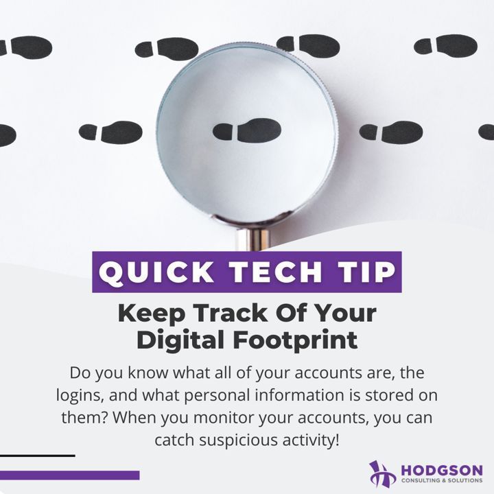 hodgsontechtip's tweet image. Did you know that most people have an average of 90 online accounts?

If you’re not using old accounts, DELETE them. Having extra accounts floating around the internet makes you a bigger target for hackers.

#quicktechtip #msp #managedservices #HodgsonConsulting