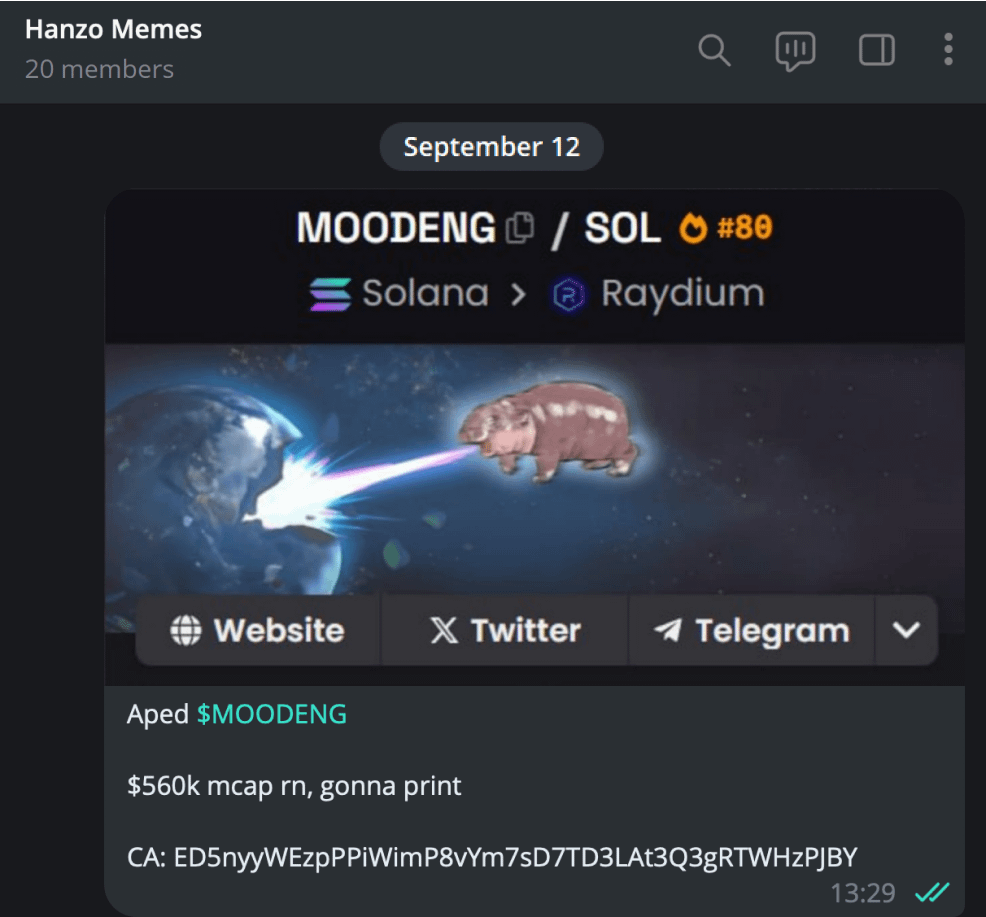 $567k MC ➱ $337M MC (600x)

I called $MOODANG almost 3 weeks ago in my FREE private chat.

I will invite 10 random people who: like, repost &amp; reply.

Also, gonna send invites in my tg channel.

P.S. Next call soon...