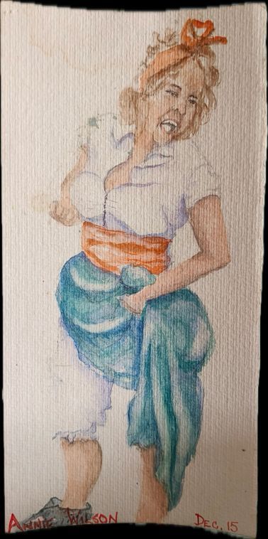 🌟 An audience member from our show Queenagers recognised @_rebeccamordan from this painting of her in Duffy Beats the Devil!

Now showing for the first time since 2015 at the stunning <a href="/minacktheatre/">Minack</a> until 5/10 - grab your tickets now! buff.ly/3Xcl0Yy