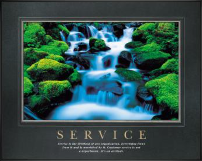 successories's tweet photo. Customer Service Week is coming up 😎

If business can be viewed through the lens of service, your relationship with your customers can reach the next level. 

Shop our service and other motivational art to inspire your colleagues and employees: https://t.co/PaOp2YBR1U https://t.co/P1X2Cdi8vl