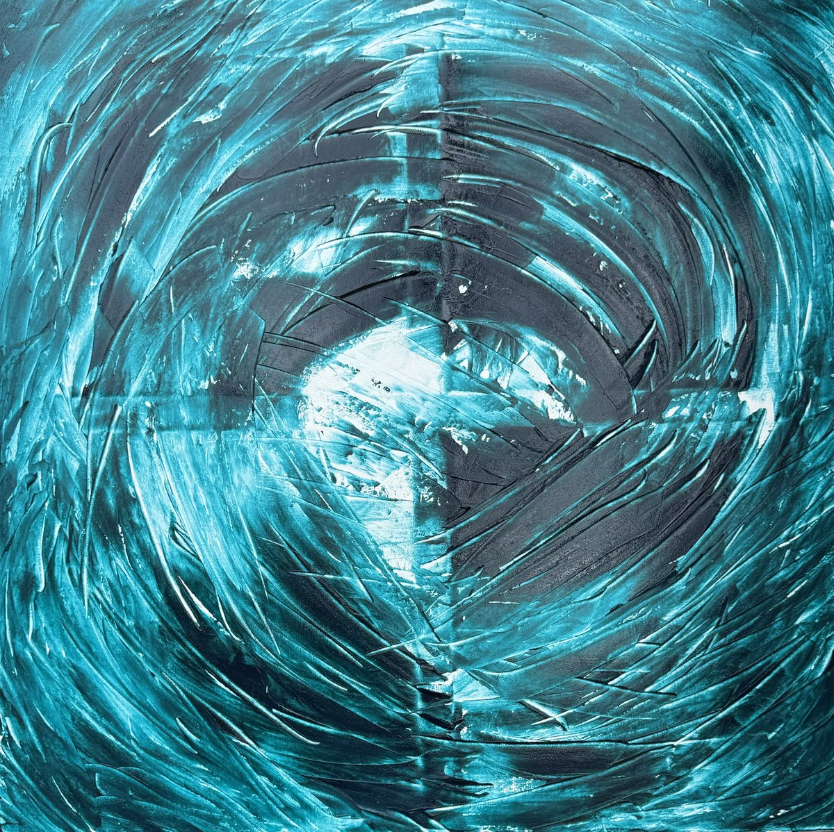 Assumption 2024 (Sept 2024) oil on canvas 80cm x 80cm. Here is the colour, did you guess right? Now this series is completed check out the full journey here: rubbena.com/artworks-2024