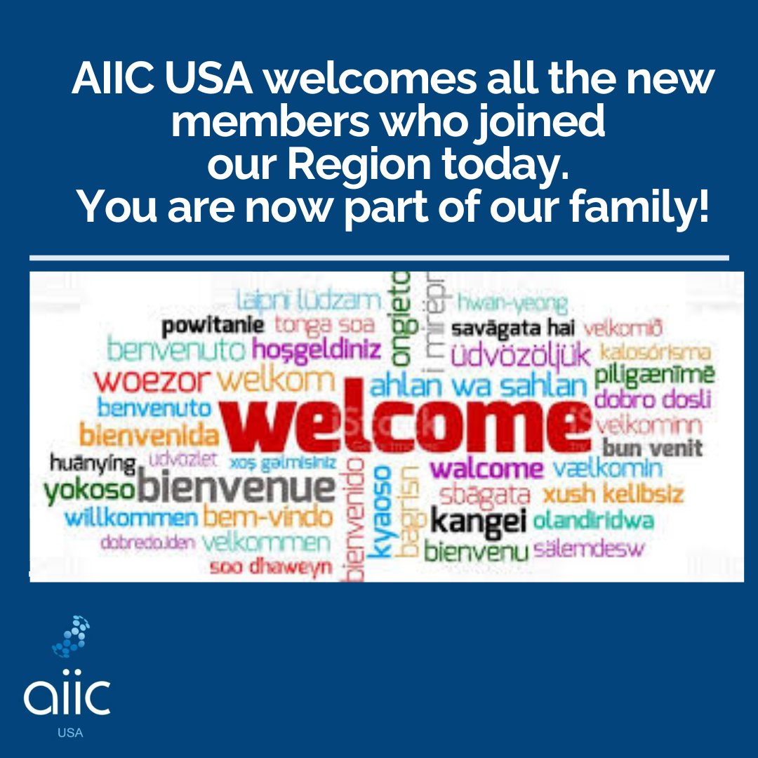 AIIC USA welcomes all the new members to our association who have joined our Region today. You are now part of our family!
#conferenceinterpreters #conferenceinterpreting #thatswhyAIIC