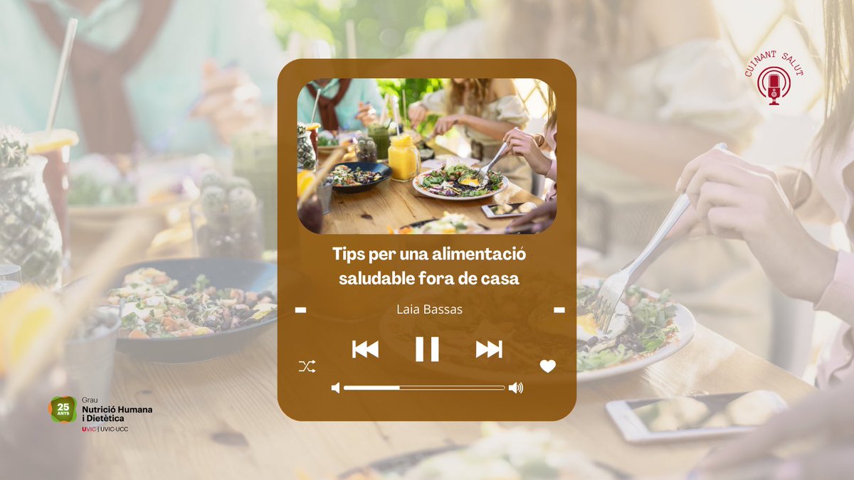 Estem de celebració!!! 🥳

🎂25 anys del grau de Nutrició Humana i Dietètica i per això iniciem “Cuinant Salut: el pòdcast dels 25 anys del Grau en Nutrició Humana i Dietètica a la UVic” 

🎙️mon.uvic.cat/fcsb/cuinant-s…