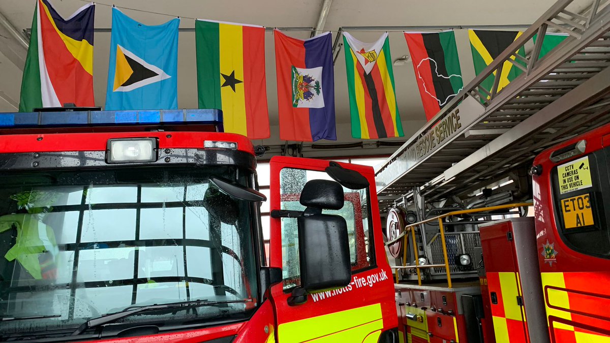 GuninderNagi's tweet photo. #BHM2024   gives everyone the opportunity to share, celebrate and understand the impact of black heritage and culture.
In a joint venture with the FBU, NFRS will be displaying a selection of African and Caribbean flags in the appliance bay at London Road Fire Station @nottsfire https://t.co/LMa6m7n5Oq
