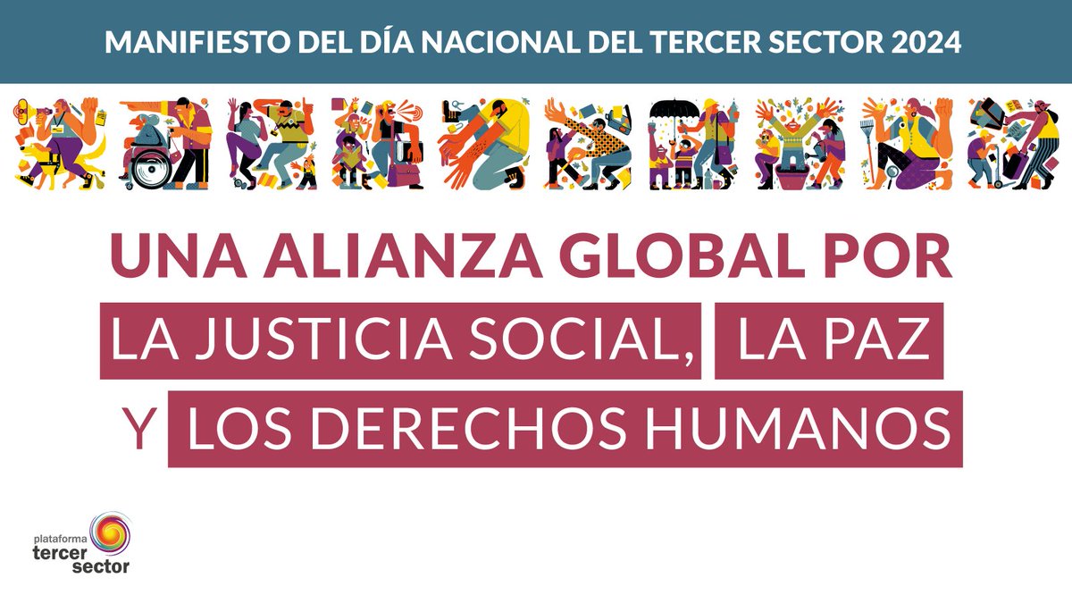 Plataforma3sect's tweet photo. ✍️Firma el manifiesto del #DíaDelTercerSector y únete a la alianza global por la justicia social, la paz y los derechos humanos. 

🤝 #SomosTercerSector

https://t.co/LmXtZ8a6nx https://t.co/qb2Kj5MHQS