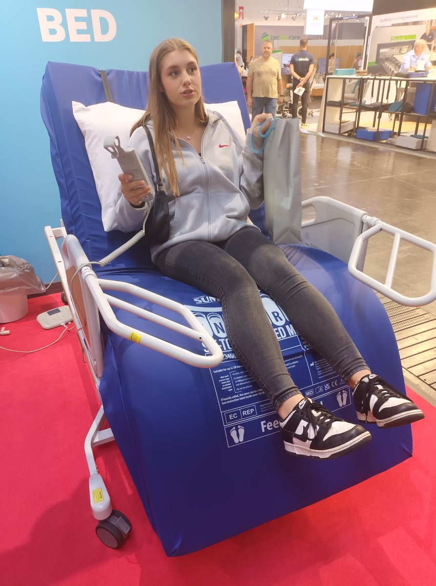 SumedUK's tweet photo. We had a fantastic time at REHACARE 2024! Was great speaking to so many new people and seeing the excitement for the Integrity® SIT-TO-STAND Bed 📷 https://t.co/RqSMecBBkn