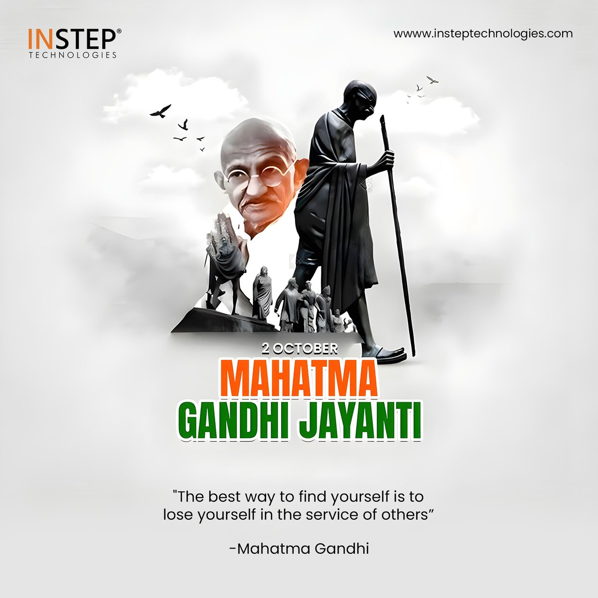 instepoffice's tweet photo. This Gandhi Jayanti, let’s channel our inner change-makers! InStep team believes in losing ourselves in the service of innovation, crafting solutions that elevate communities.

Let’s unite our efforts to drive transformative change!

#GandhiJayanti #BeTheChange #ServiceToSociety https://t.co/IMxVFoadMc