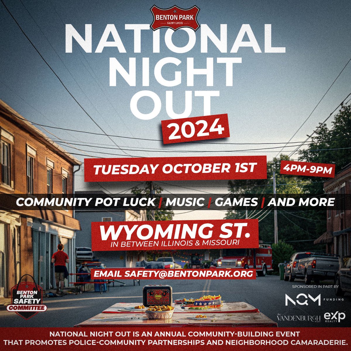 Today is the day for National Night Out and we couldn’t be more excited for this evenings block parties. If you’re in or near Benton Park we have parties at 2100 Wyoming, 2600 Missouri, and one on Indiana.  Come meet your neighbors.