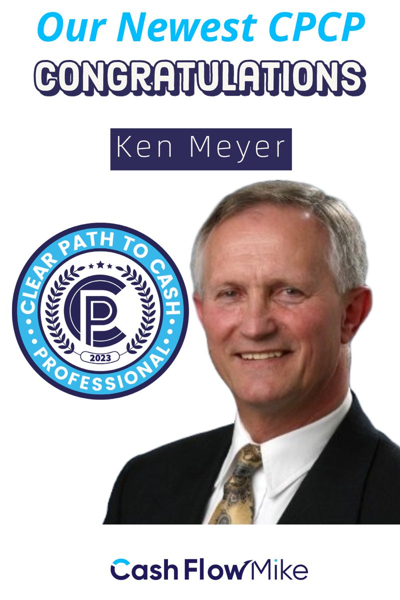CashFlowMike's tweet image. HE DID IT!

🎉 A huge shoutout to Ken Meyer for earning his Clear Path To Cash Professional (CPCP) certification! Welcome to the CPCP family! 💼👏

#CertifiedPro #ClearPathToCash #CashFlowMastery